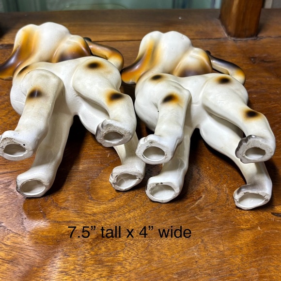 Set of 2 midcentury decorative ceramic hound dogs - Picture 4 of 5